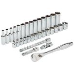 MILWAUKEE 3/8 RATCHET AND SOCKET SET METRIC - 32 PC